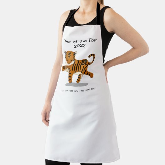 Jaar van de dierentuin van de tijger 2022 schort (Insitu)