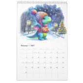 Jaar van de Dinosaurus: een Waterverf reiskalender Kalender (Feb 2027)