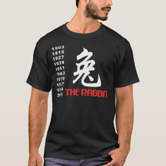 Jaar van de Donkere T-shirt van het konijn