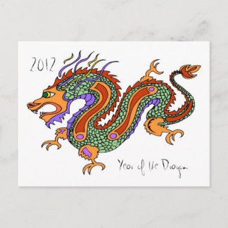Jaar van de draak 2012 Briefkaart