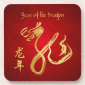 Jaar van de Draak 2012 - Chinees nieuw Jaar Drankjes Onderzetter (Voorkant)