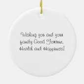 Jaar van de Draak 2012 - Chinees Nieuwjaar Keramisch Ornament (Achterkant)