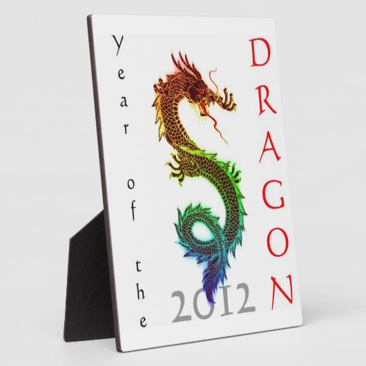 Jaar van de draak 2012 Plaque Fotoplaat (Zijkant)