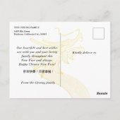 Jaar van de Draak 2024 Chinees Nieuwjaar Groet Briefkaart (Achterkant)