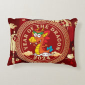 Jaar van de Draak 2024 | Chinees sterrenbeeld Accent Kussen (Achterkant)