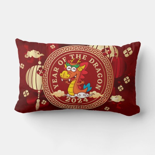 Jaar van de Draak 2024 | Chinees sterrenbeeld Kussen (Achterkant)