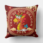 Jaar van de Draak 2024 | Chinees sterrenbeeld Kussen (Achterkant)