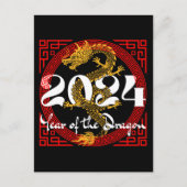 Jaar van de Draak 2024 Chinese dierenriem Briefkaart (Voorkant)