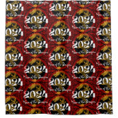 Jaar van de Draak 2024 Chinese dierenriem Douchegordijn (Voorkant)