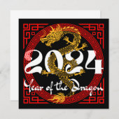 Jaar van de Draak 2024 Chinese dierenriem Kaart (Voorkant / Achterkant)