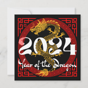 Jaar van de Draak 2024 Chinese dierenriem Kaart