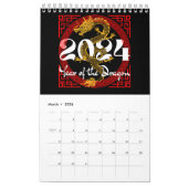 Jaar van de Draak 2024 Chinese dierenriem Kalender (Mar 2026)