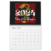Jaar van de Draak 2024 Chinese dierenriem Kalender (Feb 2027)