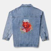 Jaar van de Draak 2024, Chinese Draak Denim Jacket (Achterkant)