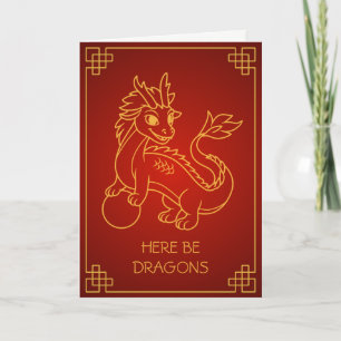 Jaar van de Draak 2024 Chinese Zodiac Blank Kaart