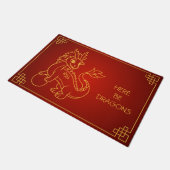 Jaar van de Draak 2024 Chinese Zodiac Deurmat (Schuin)