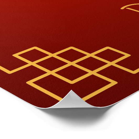 Jaar van de Draak 2024 Chinese Zodiac Poster (Hoek)