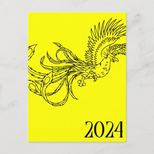Jaar van de draak 2024 feestdagenkaart (Voorkant)