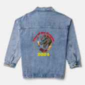 Jaar van de Draak 2024 Maan Zodiac teken Denim Jacket (Achterkant)