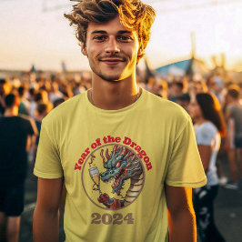 Jaar van de Draak 2024 Maan Zodiac teken T-shirt