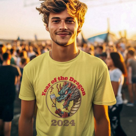 Jaar van de Draak 2024 Maan Zodiac teken T-shirt