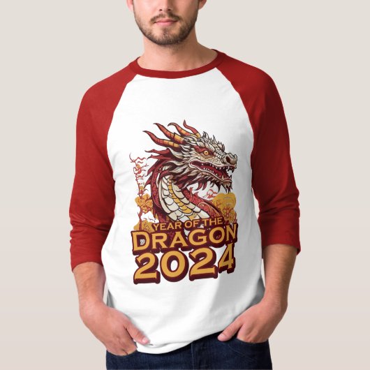 Jaar van de draak 2024 Mannen Shirt (Voorkant)