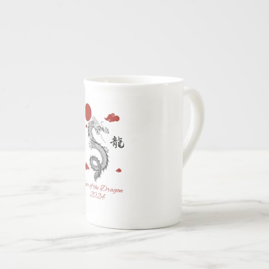 Jaar van de Draak 2024 Porselein Kop (Voorkant rechts)