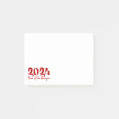 Jaar van de draak 2024 rood post-it® notes (Voorkant)