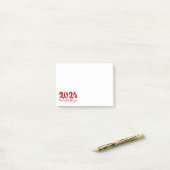 Jaar van de draak 2024 rood post-it® notes (Op bureau)