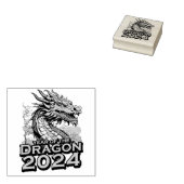 Jaar van de draak 2024 rubberstempel (Gestempeld)