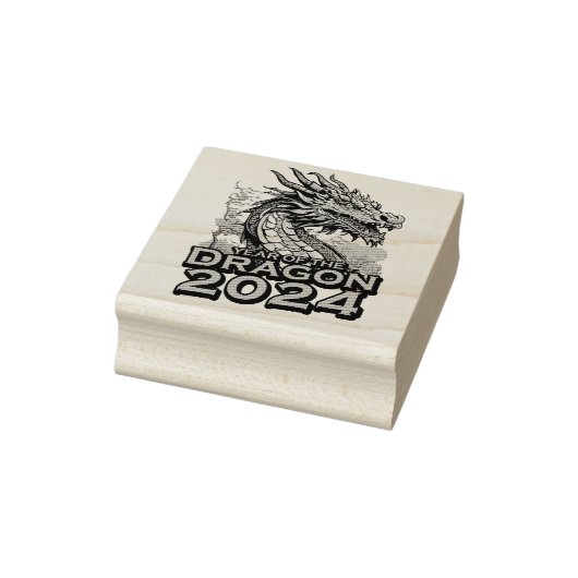 Jaar van de draak 2024 rubberstempel (Stempel)