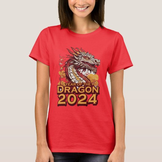 Jaar van de draak 2024 Shirt, Jaar van de draak T-shirt (Voorkant)