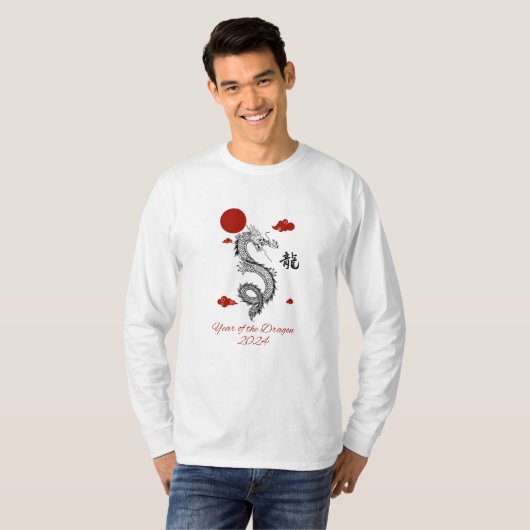 Jaar van de Draak 2024 T-shirt (Voorkant volledig)