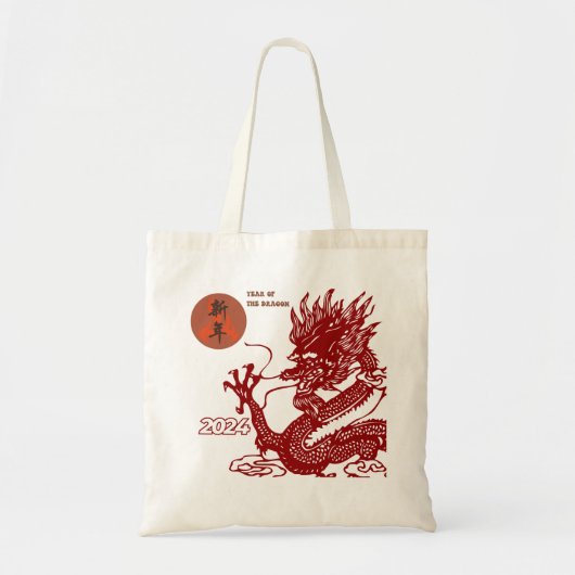 Jaar van de draak 2024 tote bag (Voorkant)