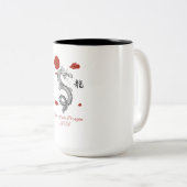 Jaar van de Draak 2024 Tweekleurige Koffiemok (Voorkant rechts)