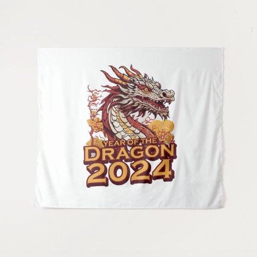 Jaar van de draak 2024 wandkleed (Voorkant (horizontaal))