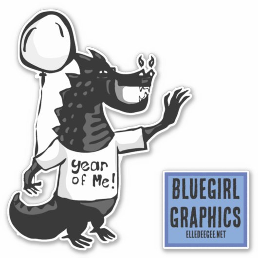 Jaar van de Draak 24 Sticker (Voorkant)