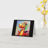 Jaar van de Draak 4 Kaart (Gele Bloem)
