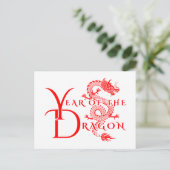 Jaar van de draak briefkaart (Staand voorkant)