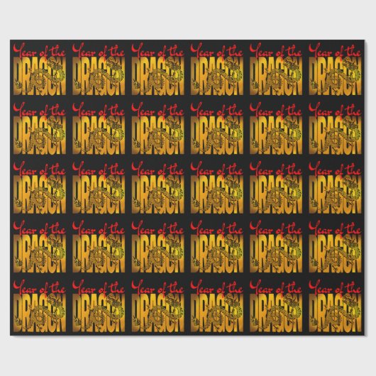 Jaar van de Draak Cadeaupapier (Vlak)