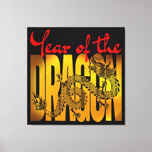 Jaar van de Draak Canvas Afdruk (Voorkant)