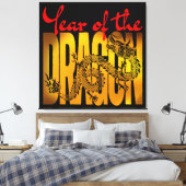 Jaar van de Draak Canvas Afdruk (Insitu (Slaapkamer))
