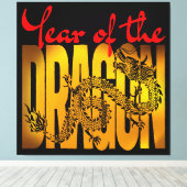 Jaar van de Draak Canvas Afdruk (Insitu (Houten vloer))