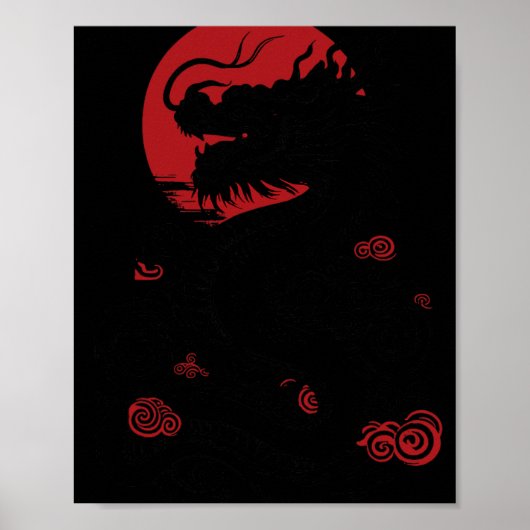 Jaar van de Draak Chinees Nieuwjaar 2024 Poster (Voorkant)