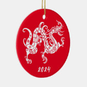 Jaar van de Draak Chinees Nieuwjaar Keramisch Ornament (Rechts)