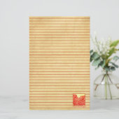 Jaar van de Draak Chinees nieuwjaar rood Briefpapier (Staand voorkant)