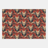 Jaar van de Draak Chinees Rood en Groen Inpakpapier Vel (Voorkant 2)