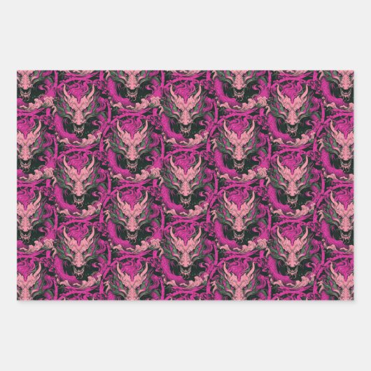 Jaar van de Draak Chinese Draken Veelkleurige Inpakpapier Vel (Voorkant 2)