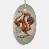 Jaar van de Draak Chinese Zodiac Art Keramisch Ornament (Rechts)