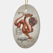 Jaar van de Draak Chinese Zodiac Art Keramisch Ornament (Links)